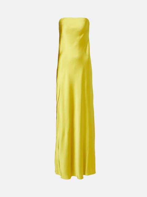 NORMA KAMALI Bias off-shoulder satin gown