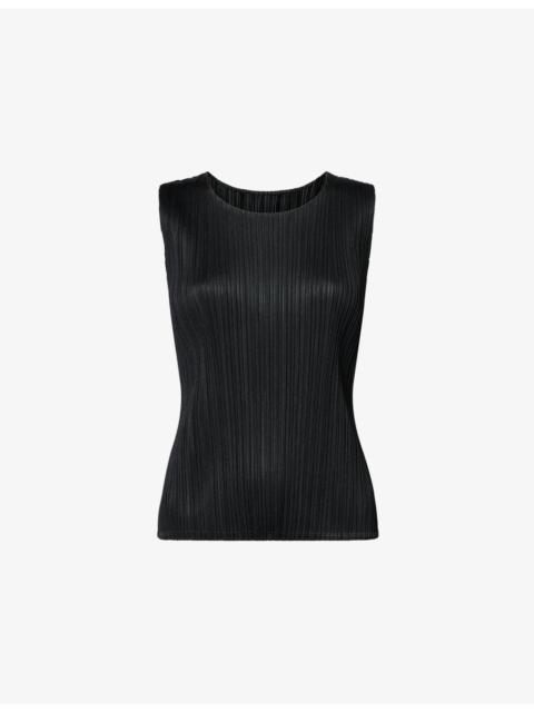 Pleats Please Issey Miyake Basics Plisse Knitted Top