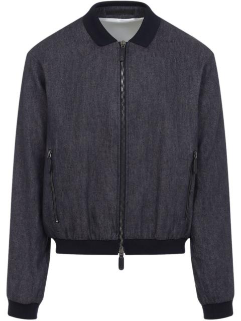 GIORGIO ARMANI denim bomber jacket