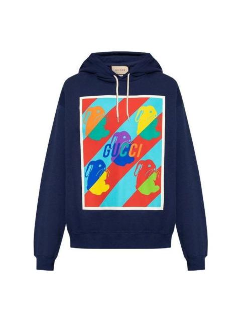 GUCCI Gucci Graphic Paint Hoodie 'Navy Multi' 728986-XJE78-4684