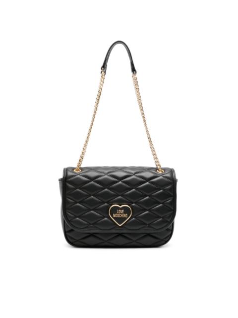 Moschino logo-lettering matelassÃ© shoulder bag