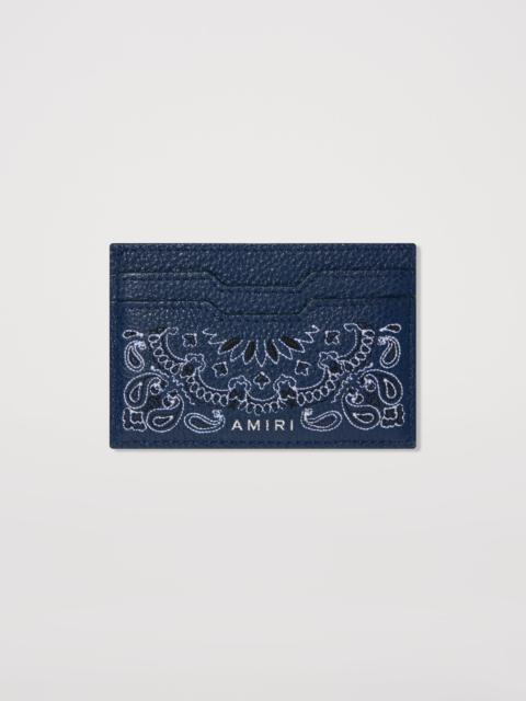 AMIRI LEATHER BANDANA CARD HOLDER