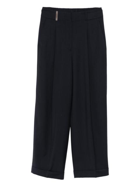 PESERICO pleated cuffed trousers