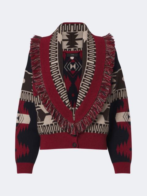 Alanui Icon Jacquard wool and cashmere cardigan