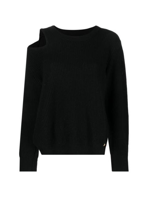 cut-out long-sleeve jumper