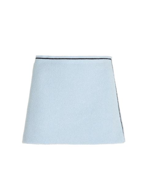 JACQUEMUS Sorbetto Cotton-Blend Terry Mini Skirt blue