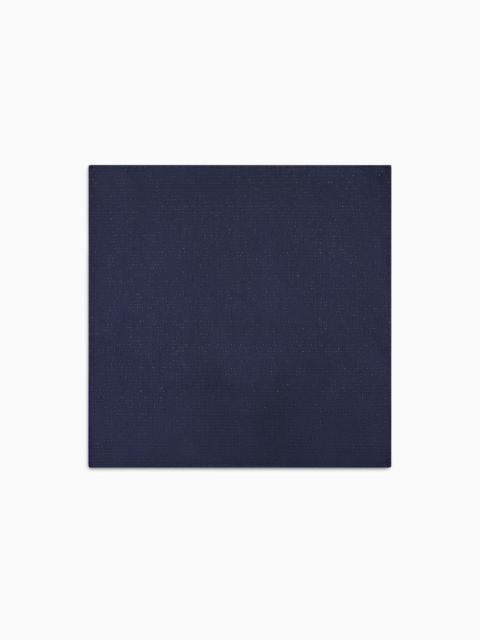 EMPORIO ARMANI Silk blend pocket square with jacquard motif