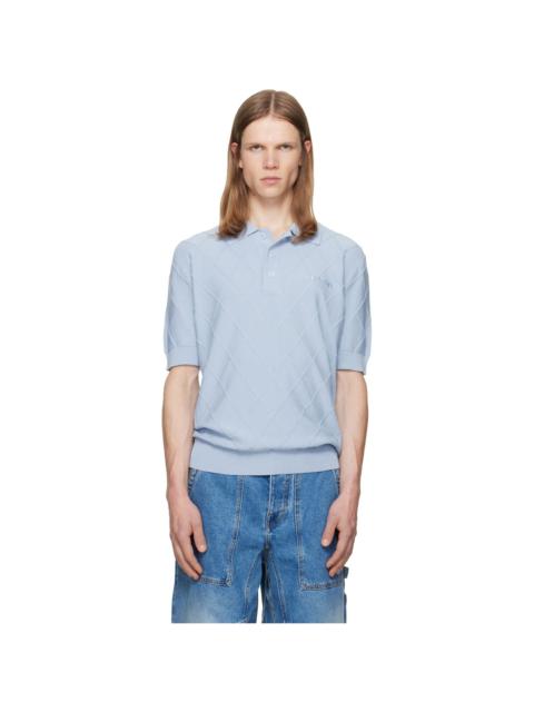 Balmain Blue Vintage Knit Polo