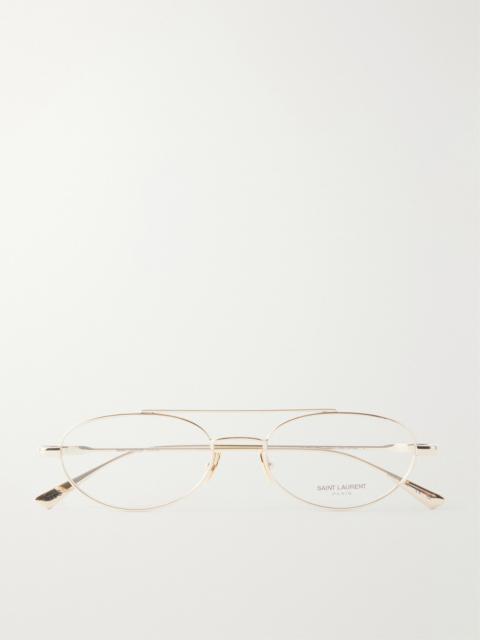 SAINT LAURENT SL 951 OPT Aviator-Style Gold-Tone Glasses