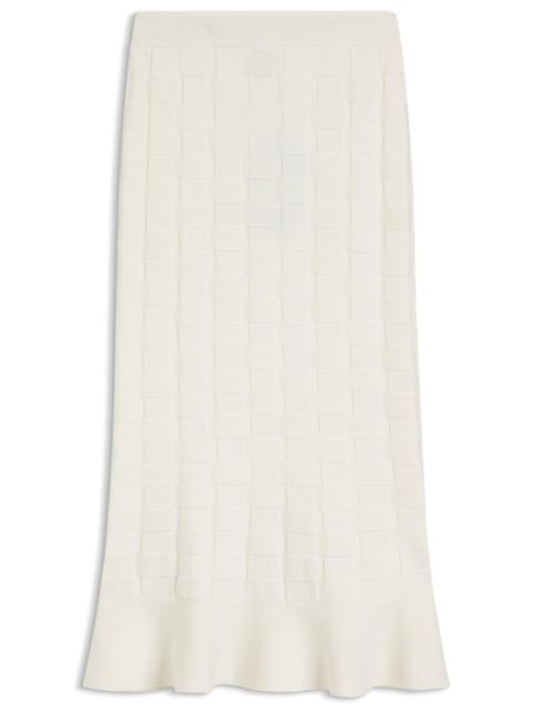 BOSS KNITTED SKIRT WITH CHECK TEXTURE