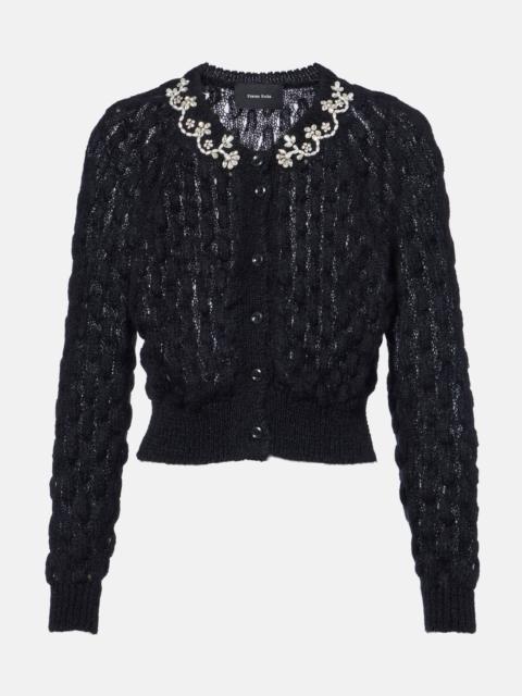 Simone Rocha Embellished mohair-blend cardigan