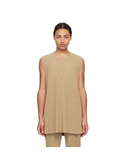 Beige Monthly Color February Tank Top