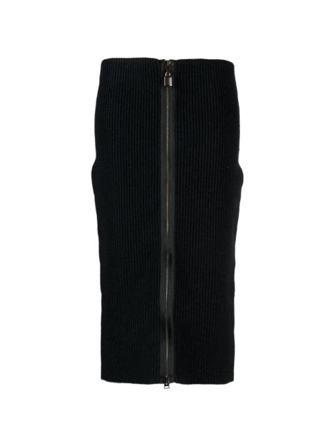 TOM FORD ribbed zip-up pencil skirt
