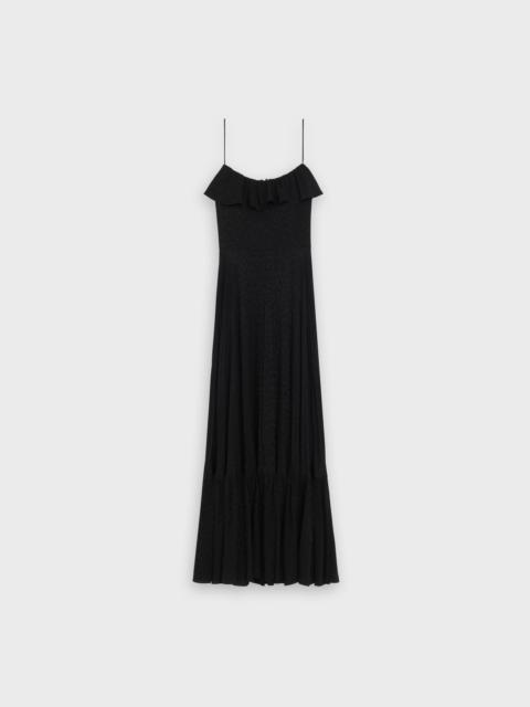 CELINE 70'S DRESS WITH SHOULDER STRAPS IN SILK JACQUARD