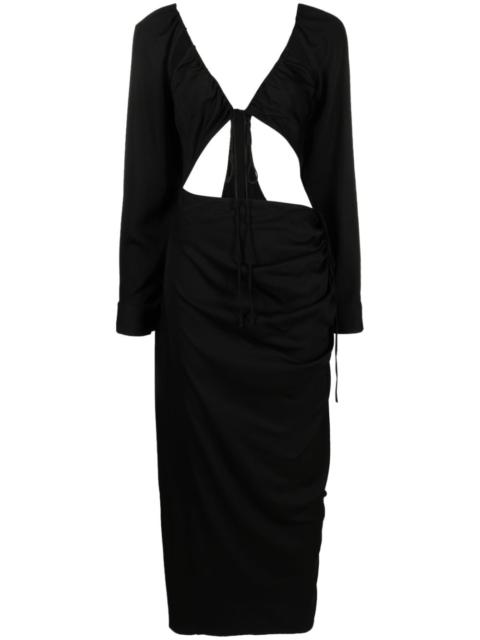 CHRISTOPHER ESBER cut-out long-sleeved dress