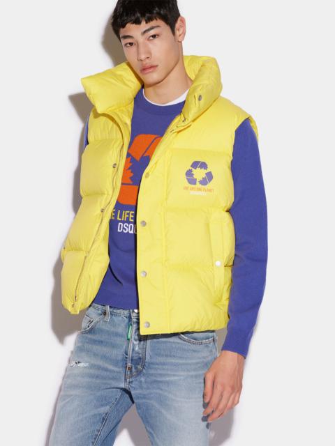 DSQUARED2 ONE LIFE ONE PLANET PUFFER VEST