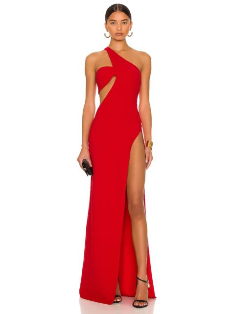 One Shoulder Cut Out Gown