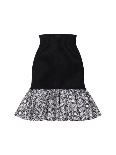 Louis Vuitton Geometric Monogram Flower Flounce Skirt