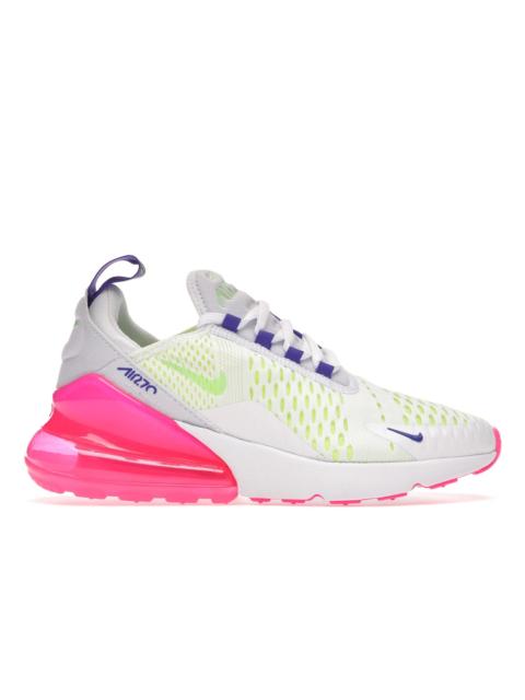 Nike Air Max 270 White Volt Pink Blast Indigo (W)