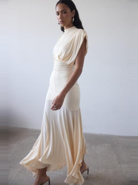 VASUDHA MIDI DRESS IN CREAM JERSEY