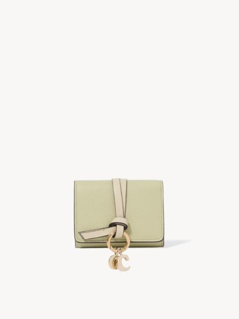 Chloé MINI ALPHABET TRI-FOLD IN GRAINED LEATHER