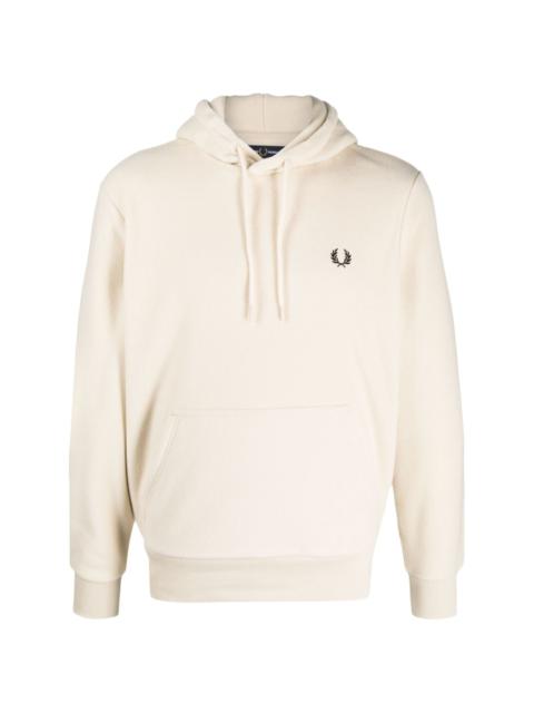 Fred Perry logo-embroidered jersey hoodie