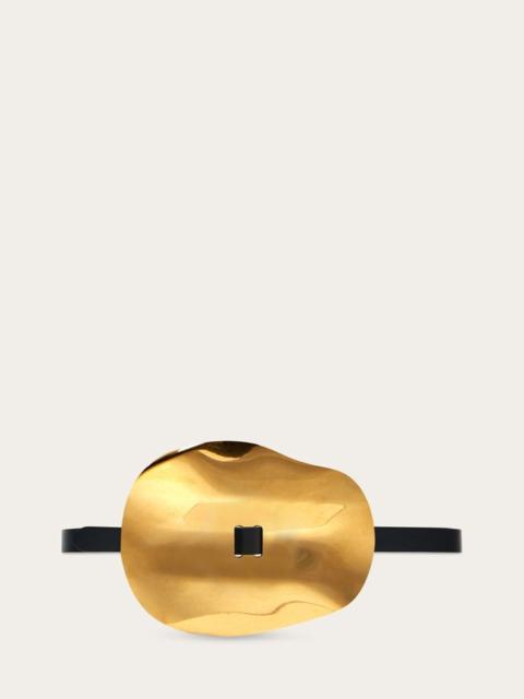 FERRAGAMO FIXED BELT WITH SCULPTURED BUCKLE