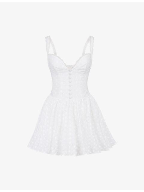 House of CB Brigitte Broderie Corset Cotton Mini Dress