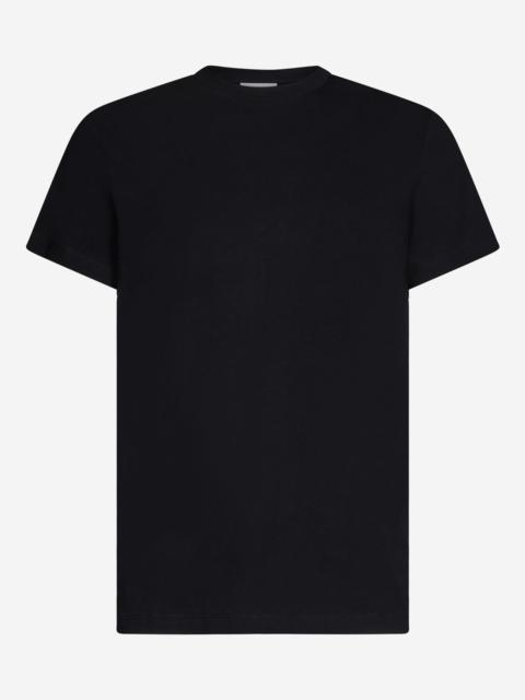 Black cotton jersey regular-fit crewneck T-shirt.