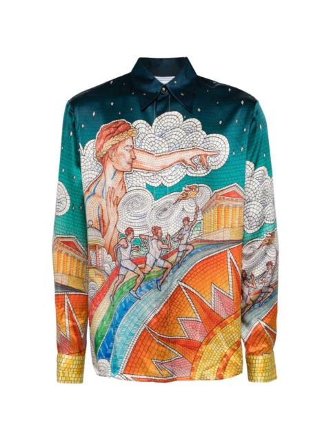 CASABLANCA LES Jeux silk shirt