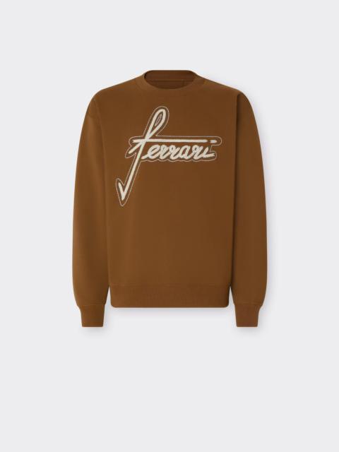 Ferrari Ferrari Embroidered Crew Neck Sweatshirt