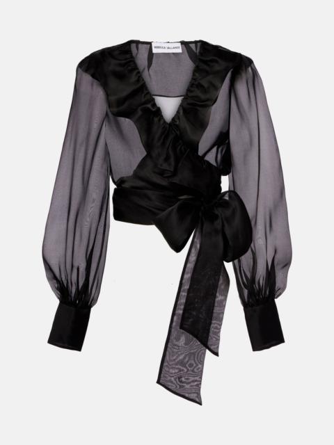 REBECCA VALLANCE Anjou sheer silk organza blouse