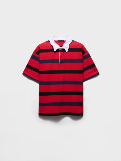 Prada Short-sleeved cotton polo shirt
