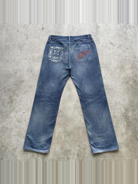 Other Designers W38💥 Vintage Code:G Distressed Embroidery Faded