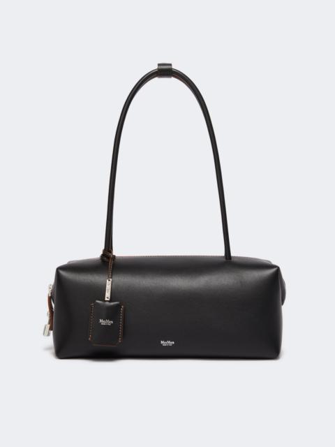 Max Mara HOLDALLSTRING Natural leather bowler bag - BLACK