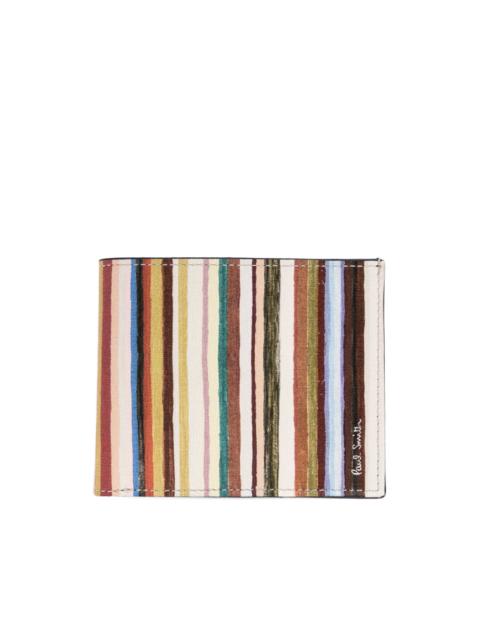 Paul Smith striped leather cardholder