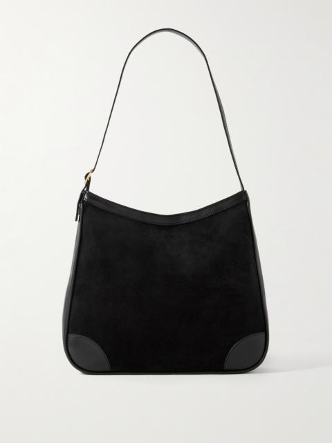 NILI LOTAN Abbey Leather-trimmed Suede Shoulder Bag