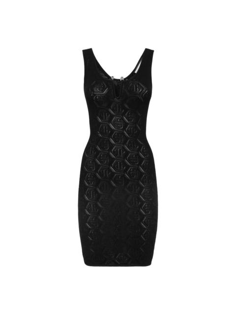 PHILIPP PLEIN monogram mini dress