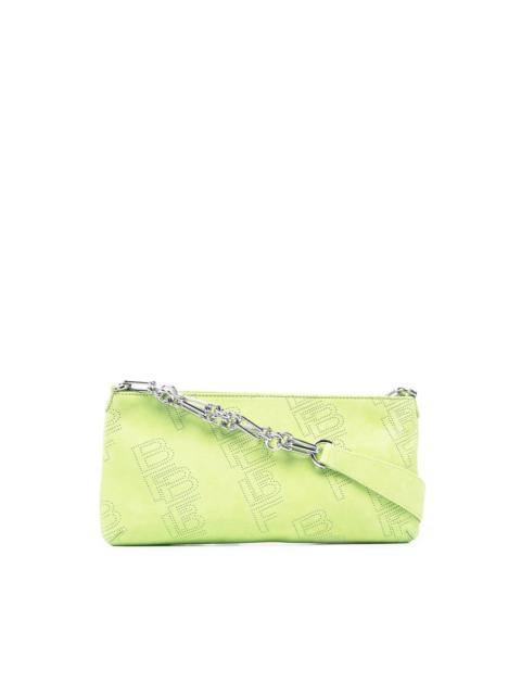 BY FAR Holly perforated-logo shoulder bag