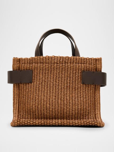 Brunello Cucinelli Essense Mini Raffia Tote Bag