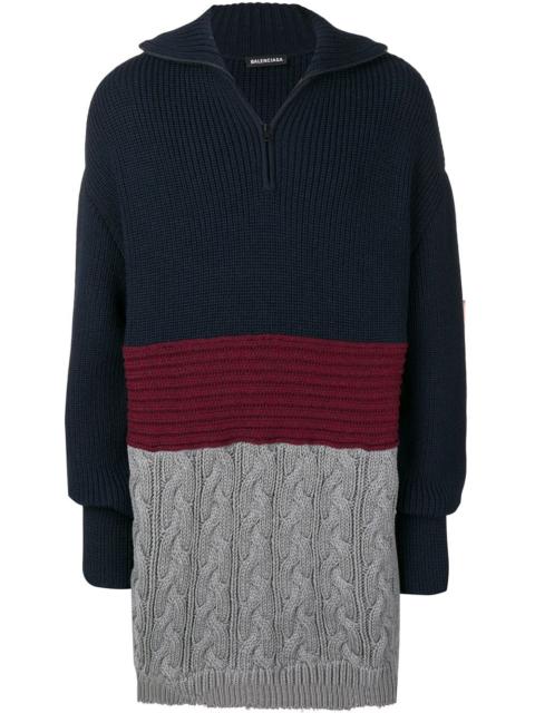 BALENCIAGA layered high neck sweater