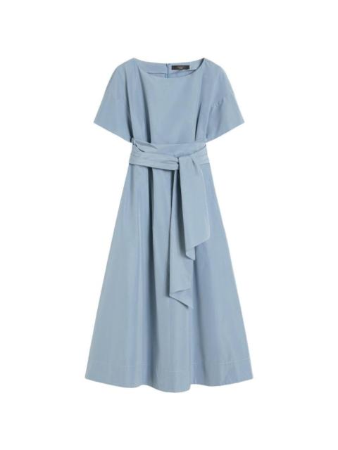 Max Mara tie-waist taffeta midi dress