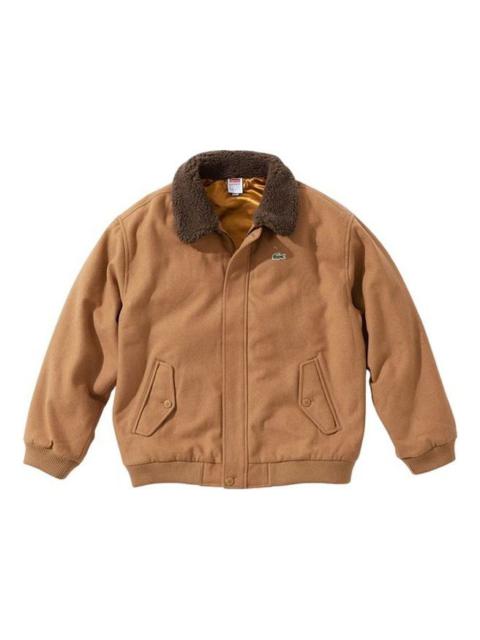 Supreme Supreme LACOSTE Wool Bomber Jacket 'Brown' SUP-FW19-533