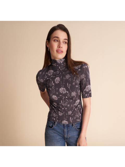 M.M.LaFleur Jax Turtleneck Top - Light Printed Jersey