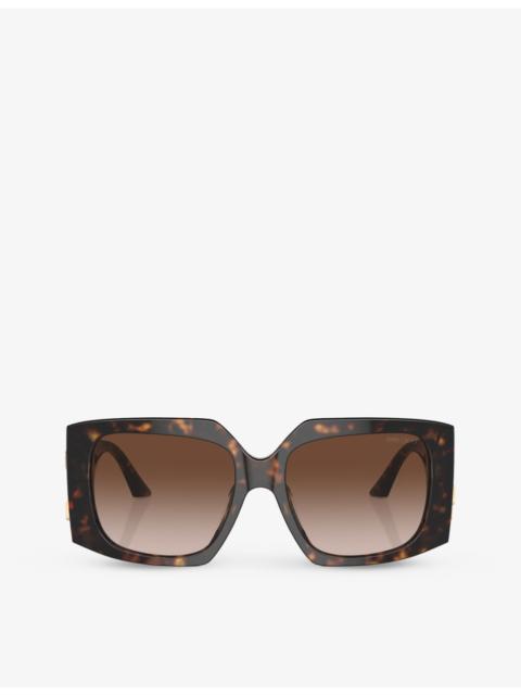 JIMMY CHOO JC5006U square-frame tortoiseshell acetate sunglasses
