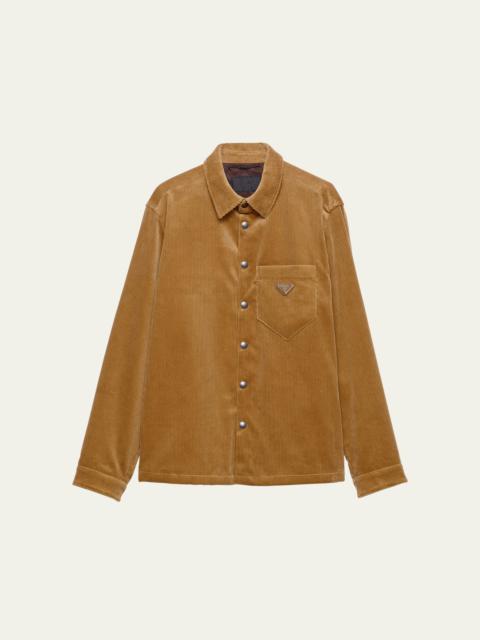 Men's Velvet Corduroy Overshirt