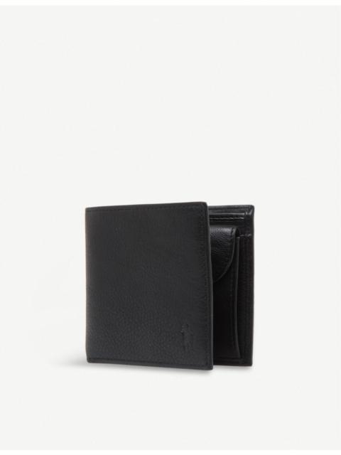 Polo Ralph Lauren Pony-embossed coin-pocket pebbled leather wallet