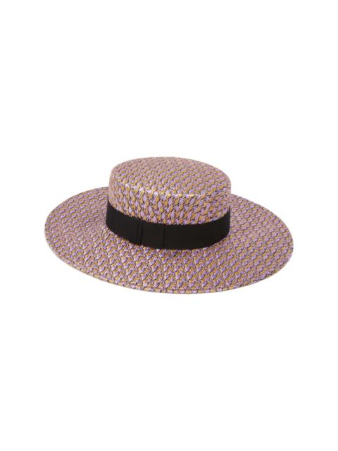 NINA RICCI woven-raffia boater hat