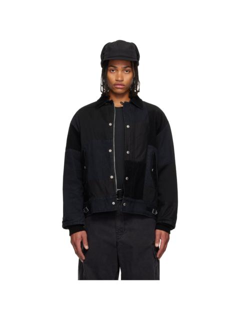 Comme des Garçons Homme Black Mix Garment Treated Jacket