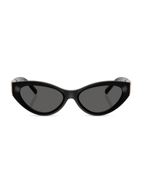 Tiffany & Co. Women's Tiffany T 54MM Cat-Eye Sunglasses - Dark Grey Black